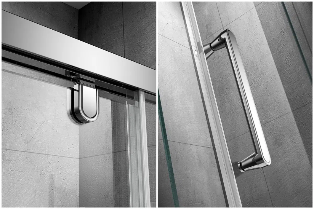 Semi-Framed 8mm Reversible Glass Bathroom Shower Enclosure Sliding Glass Shower Door