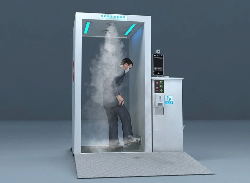 Ce Whole Body Mobile Sanitizer Air Fogger Disinfection Booth Channel Room Tent / Disinfection Gate Chamber