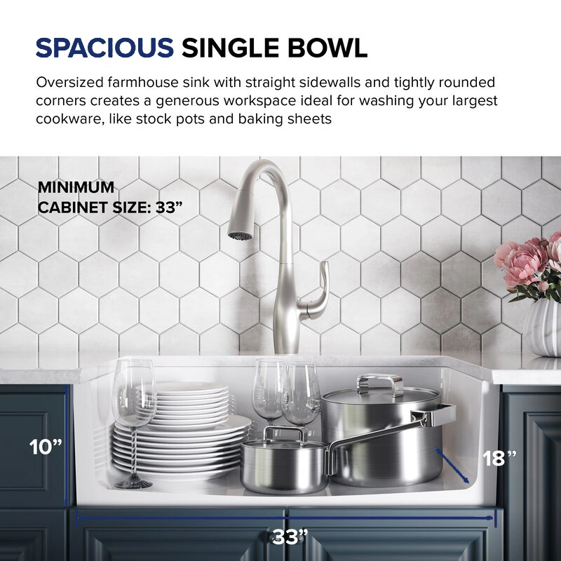 White Rectangular Basin Single Bowl Laundry Bathroom Ceramic Kitchen Sink