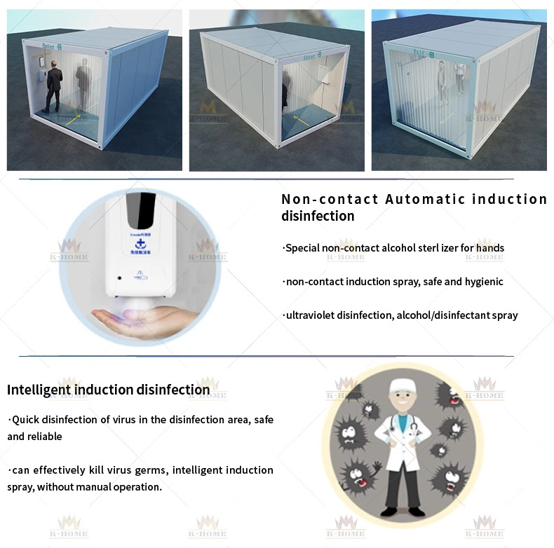 Intelligent Thermometry Integrated Disinfection Spray Chamber