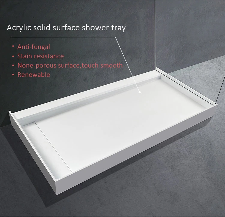 Europe Popular Stone Resin Solid Surface Anti-Slipping Shower Tray