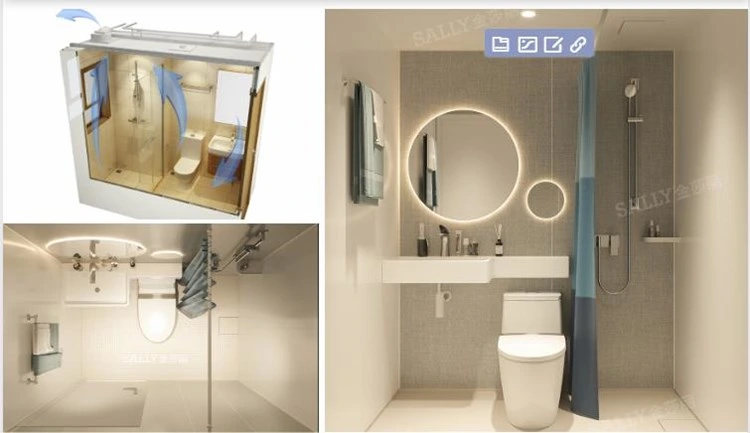 Sally Hotel Residential Unit Wholesale Shower Room Prefab House Home Prefabricated Modular Bathroom Pods