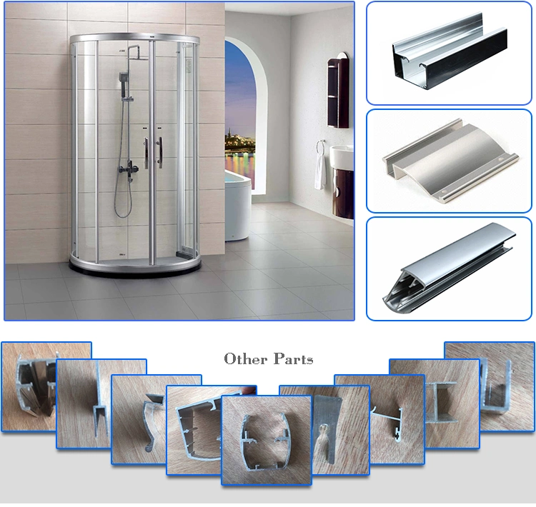 Shower Enclosure Partition Aluminum Profile Glass Partition Wall