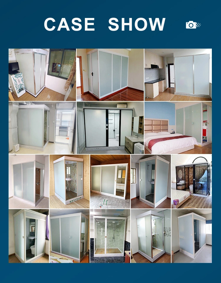 Custom Prefab Integrated Design Economical Portable Easy to Install Hotel Glass Panel Prefabricated Modular Complete Shower Bathroom Pod with Toilet