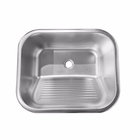2023 New Design Stainless Steel Laundry Sink Wash Basin Single Bowl Bathroom Sink 4337
