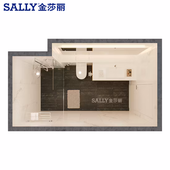 Sally Customized Grc Bathroom Shower Prefabricated House Modular Showerroom Set Unit Bathroom Pods