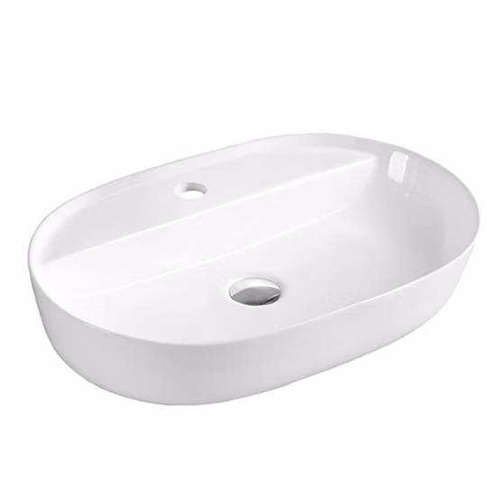 White Rectangular Basin Single Bowl Laundry Bathroom Ceramic Kitchen Sink