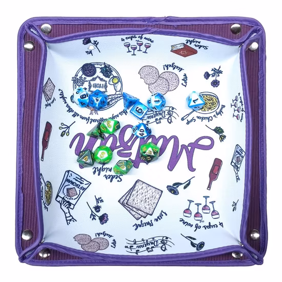 PU Leather Decorative Custom Dice Shower Tray Folding Coin Key Tray