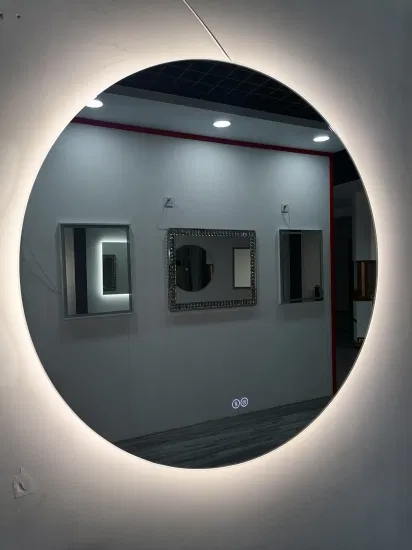 Home Furniture Bathroom Designed Round Decorative Backlit Wall LED Mirror with Infrared Switch